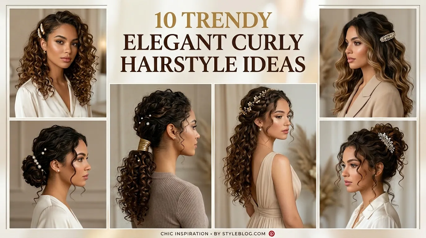 10 Trendy Elegant Curly Hairstyle Ideas