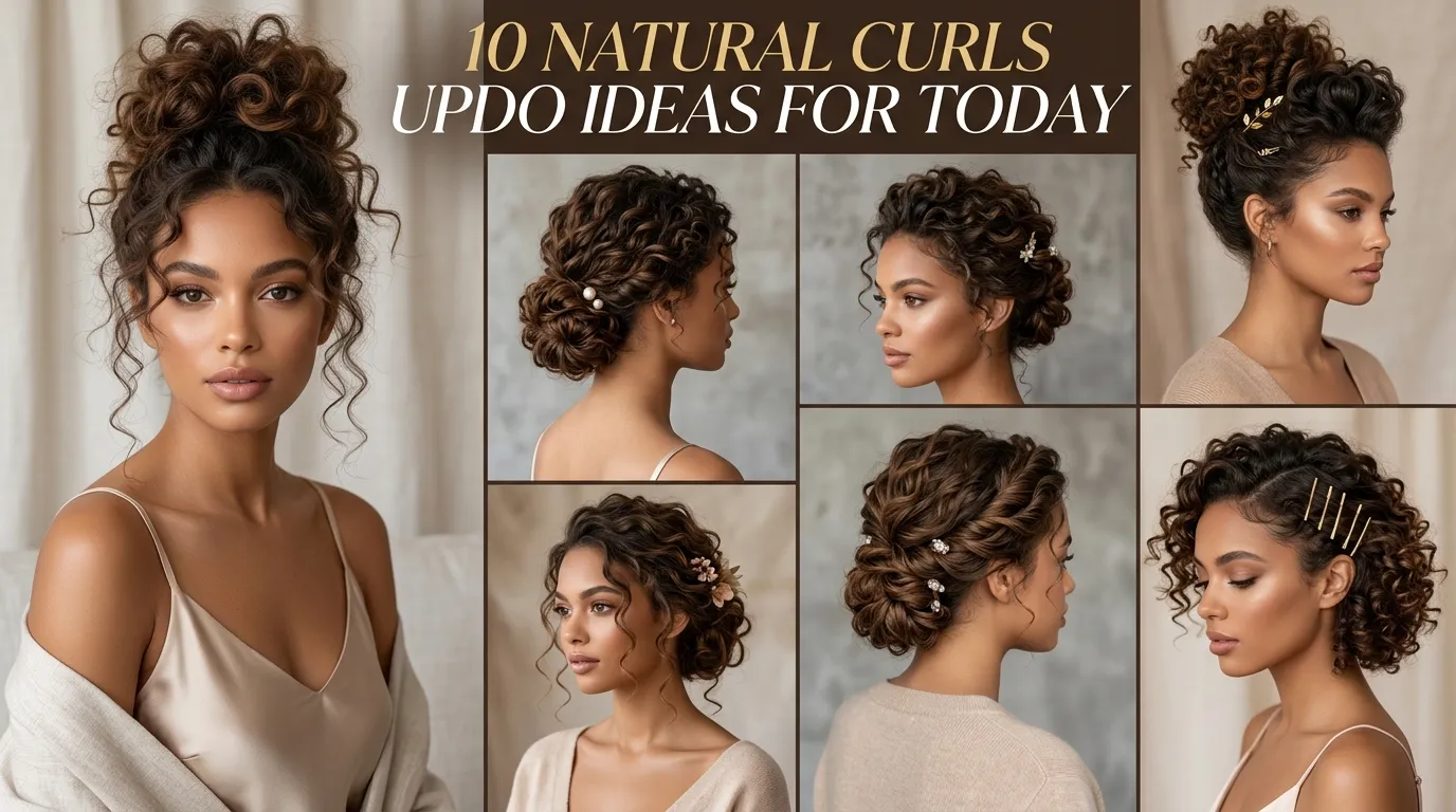 10 Natural Curls Updo Ideas For Today