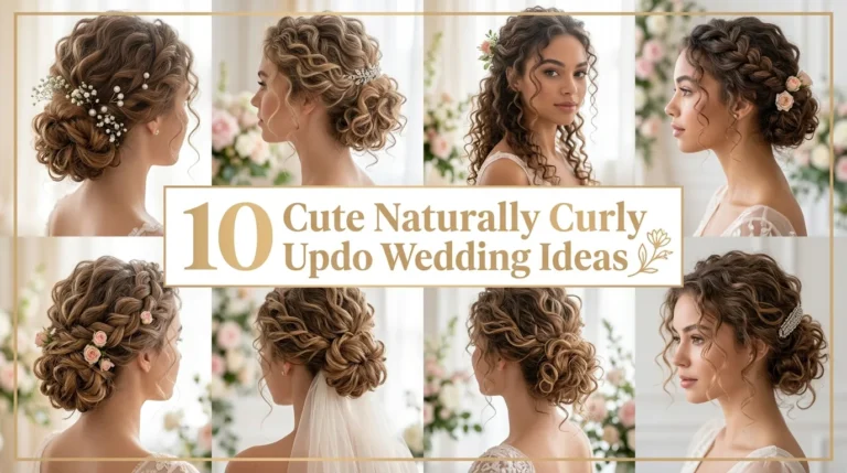10 Cute Naturally Curly Updo Wedding Ideas