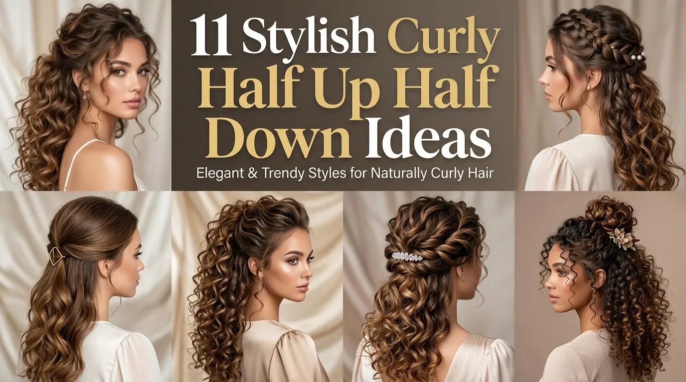 11 Stylish Curly Half Up Half Down Ideas