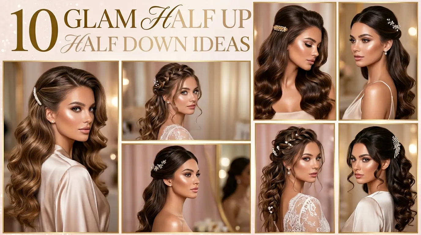 10 Glam Half Up Half Down Ideas