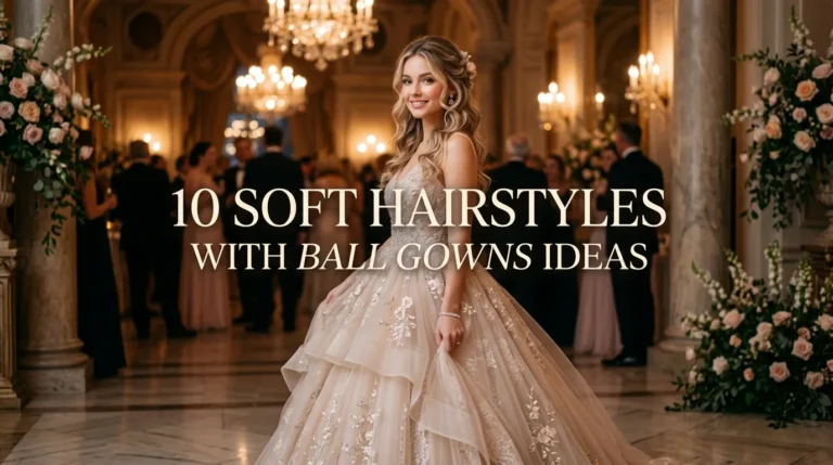 10 Soft Hairstyles With Ball Gowns Ideas