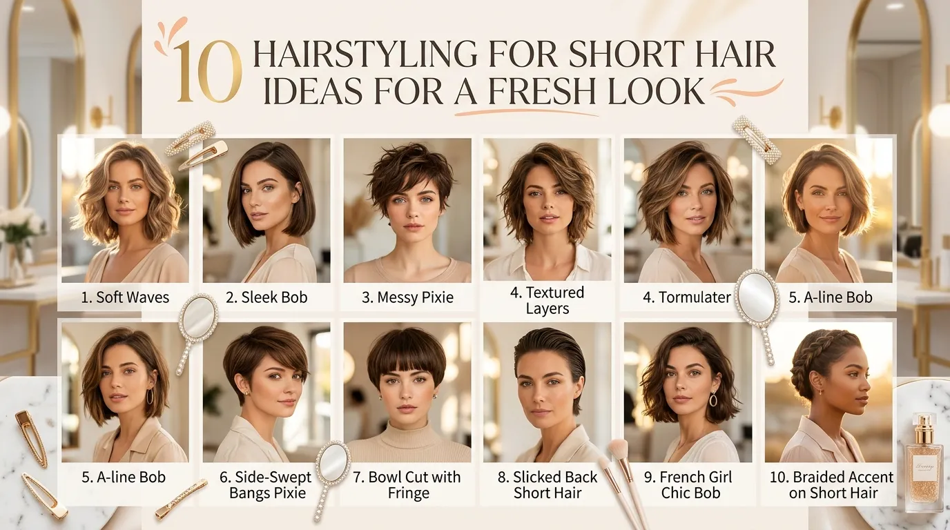 10 Hairstyling For Short Hair Ideas For A Fresh Look