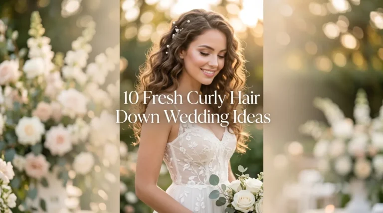 10 Fresh Curly Hair Down Wedding Ideas