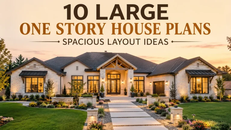 10 Large One Story House Plans Spacious Layout Ideas