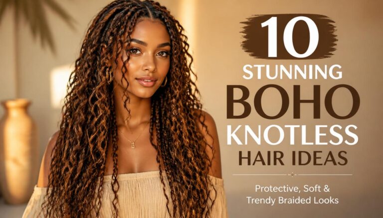 10 Stunning Boho Knotless Hair Ideas