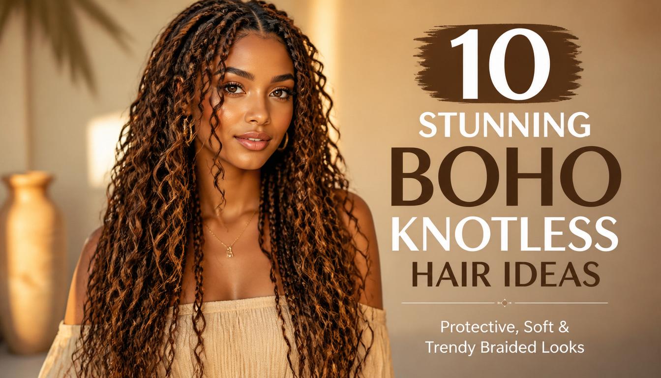 10 Stunning Boho Knotless Hair Ideas