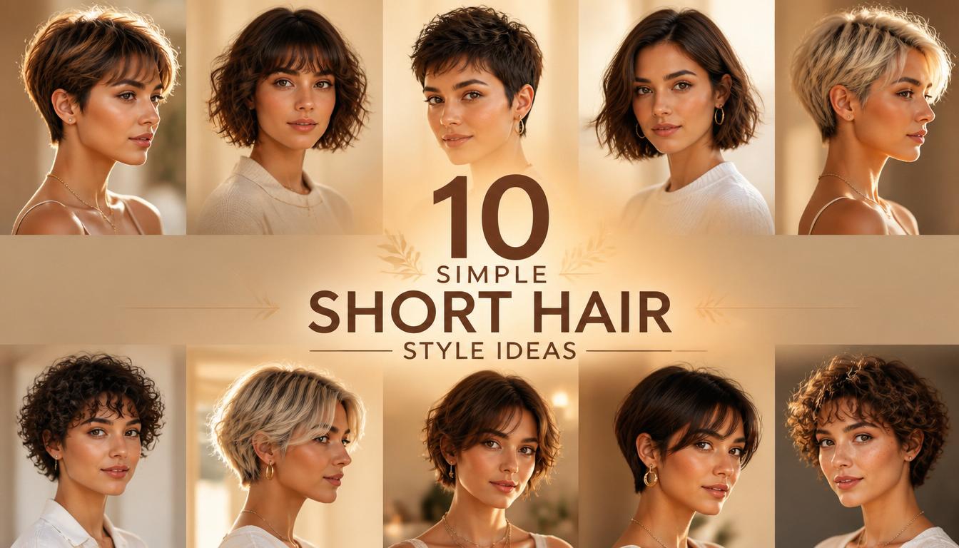 10 Simple Short Hair Style Ideas