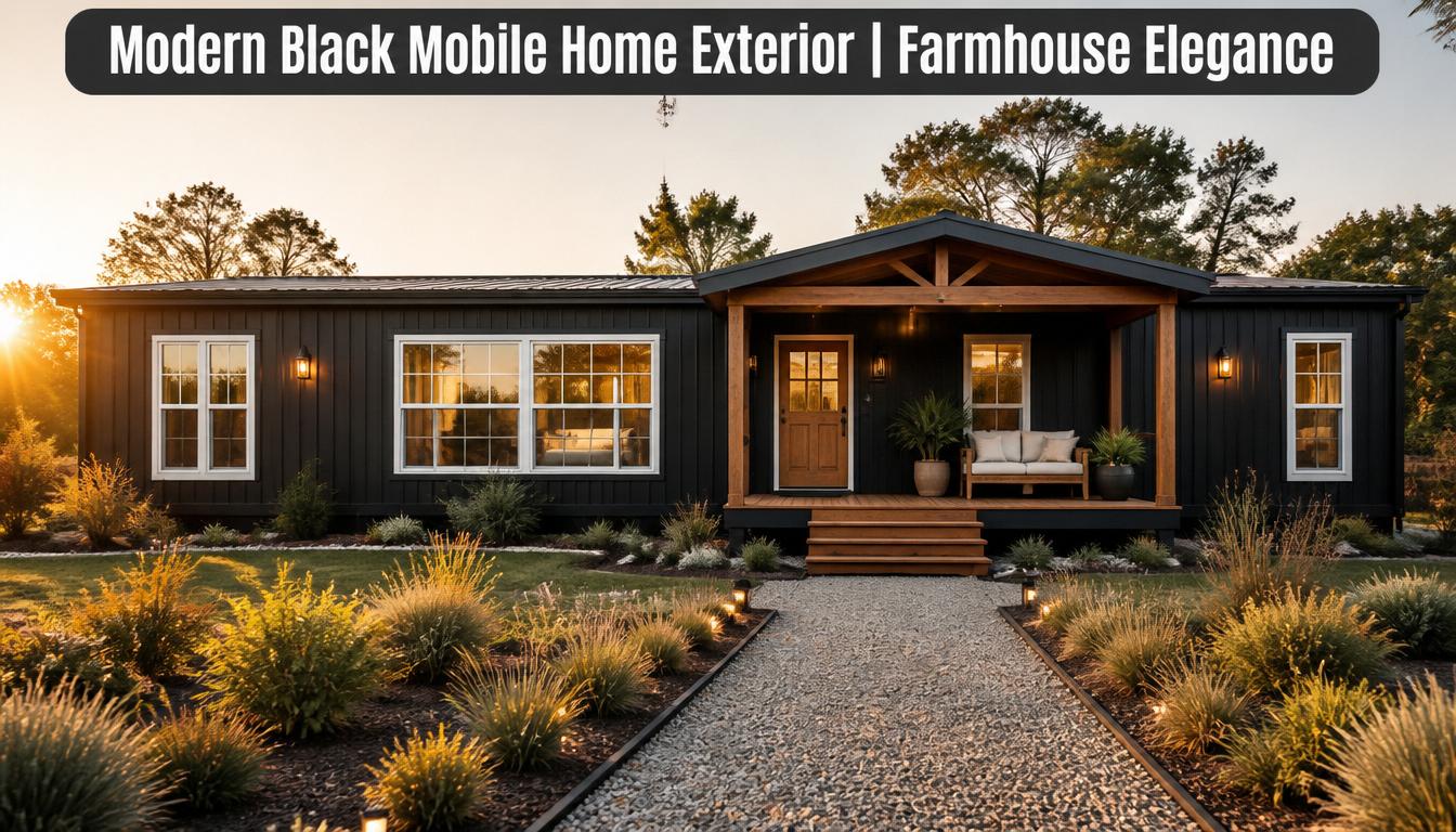 10 Black Mobile Home Exterior Modern Farmhouse Look