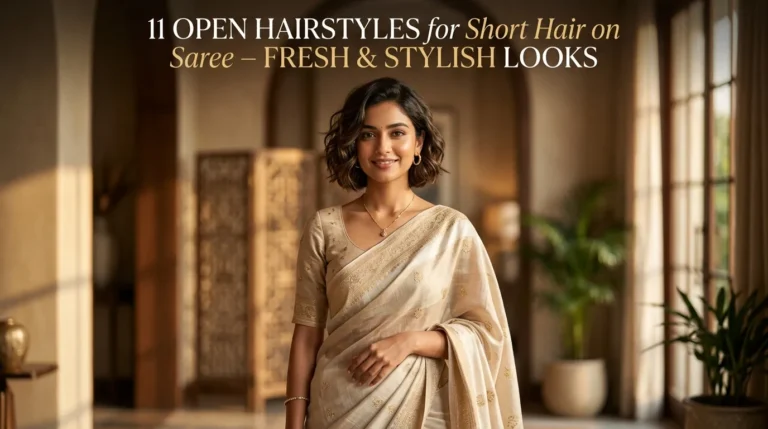 11 Open Hairstyle For Short Hair On Saree Ideas For A Fresh Look