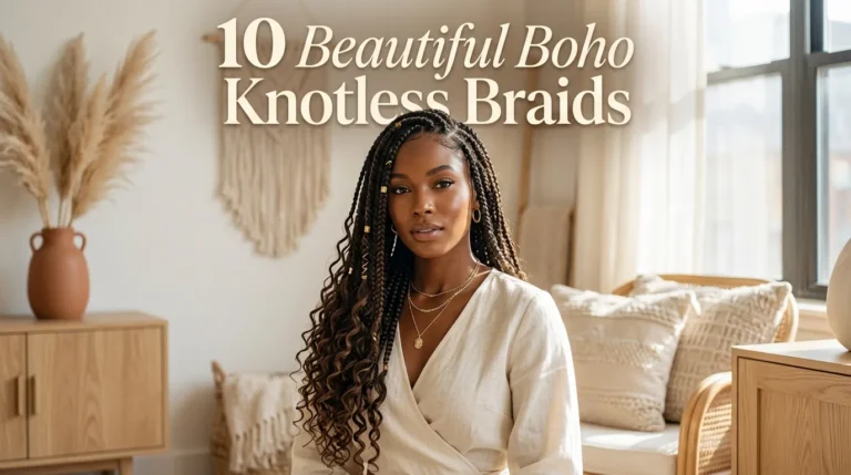 10 Beautiful Boho Knotless Braids