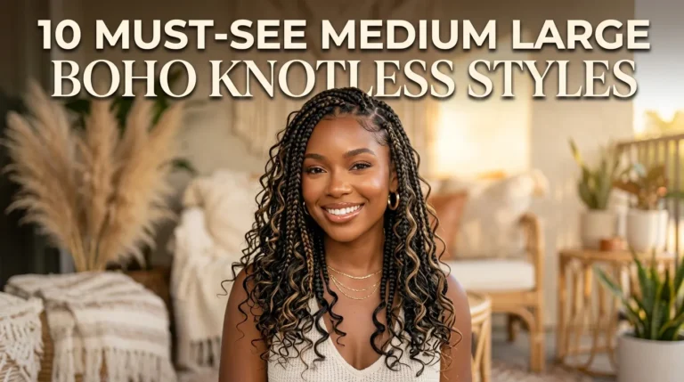 10 Must-See Medium Large Boho Knotless Styles