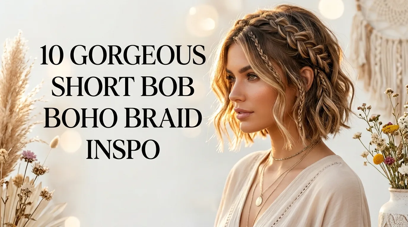 10 Gorgeous Short Bob Boho Braid Inspo