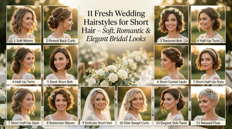 11 Fresh Wedding Hair Down Short Length Ideas