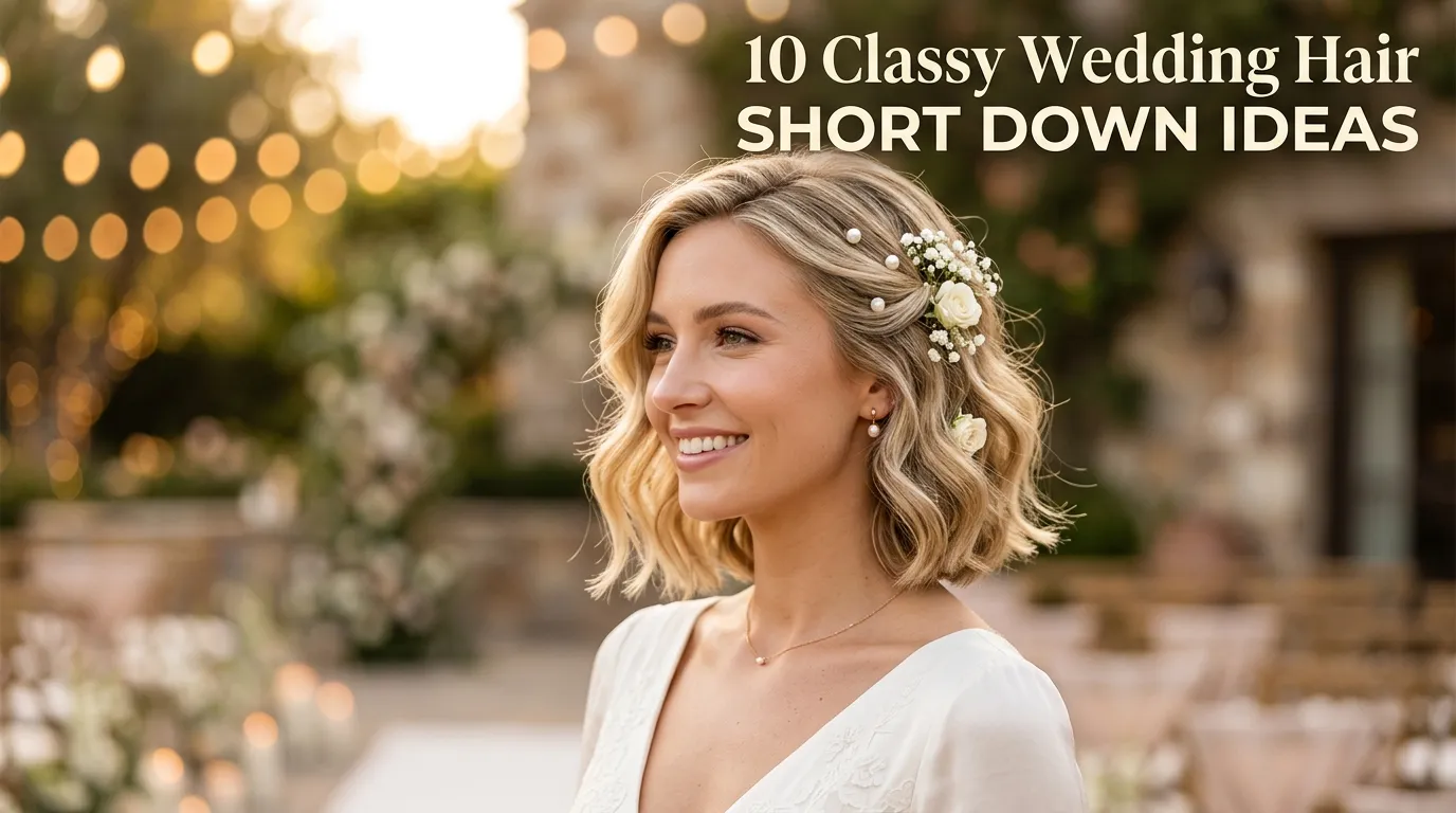 10 Classy Wedding Hair Short Down Ideas