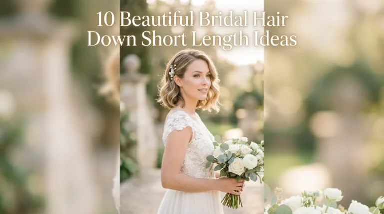 10 Beautiful Bridal Hair Down Short Length Ideas