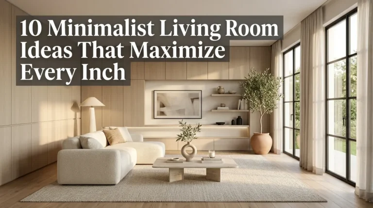10 Minimalist Living Room Ideas That Maximize Every Inch