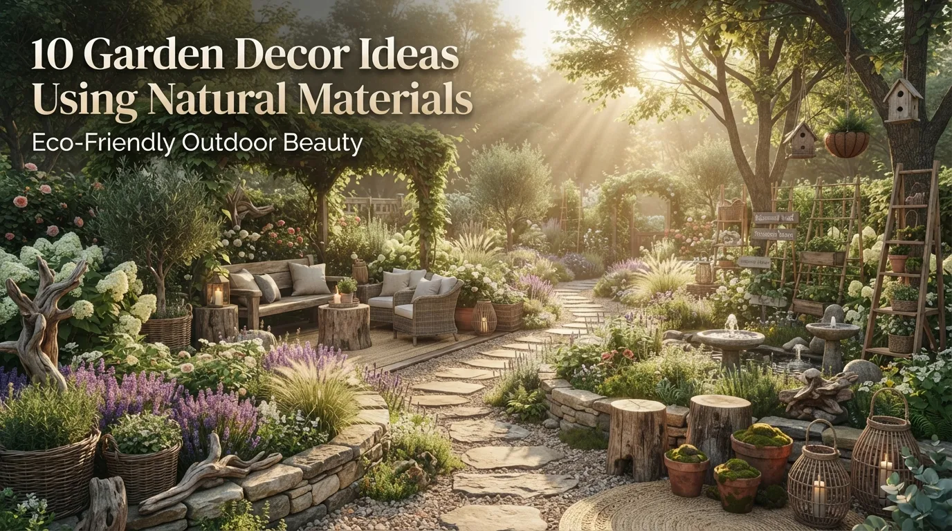 10 Garden Decor Ideas Using Natural Materials