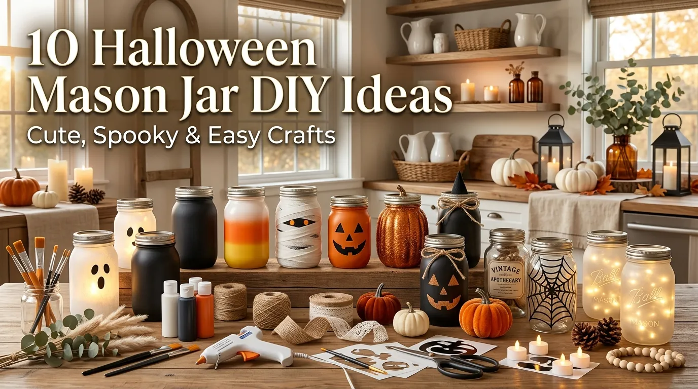 10 Halloween Mason Jar DIY Ideas