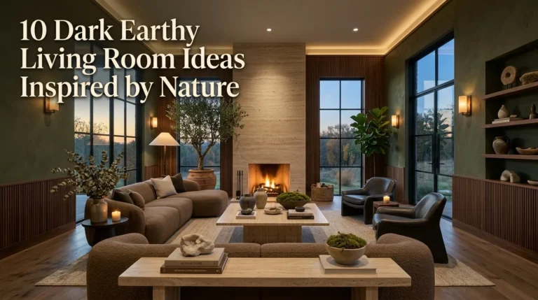 10 Dark Earthy Living Room Ideas Inspired by Nature