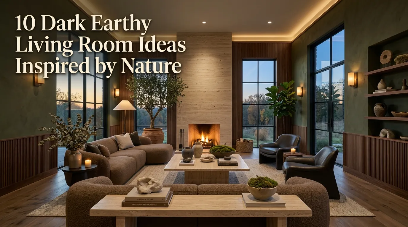 10 Dark Earthy Living Room Ideas Inspired by Nature