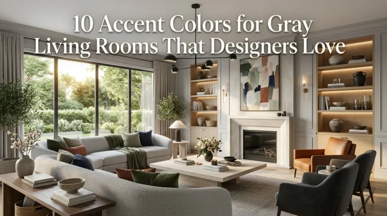 10 Accent Colors for Gray Living Rooms That Designers Love