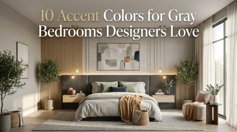 10 Accent Colors for Gray Bedrooms Designers Love