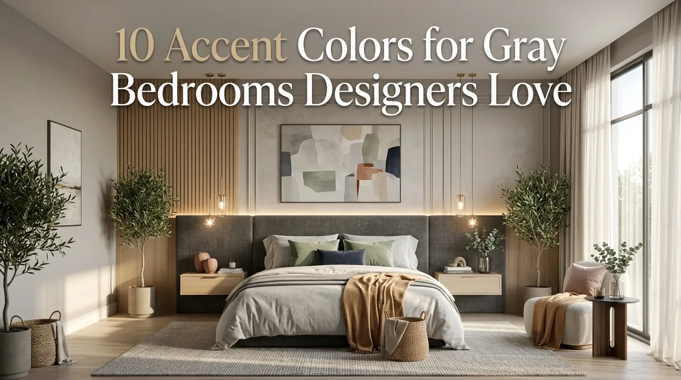 10 Accent Colors for Gray Bedrooms Designers Love