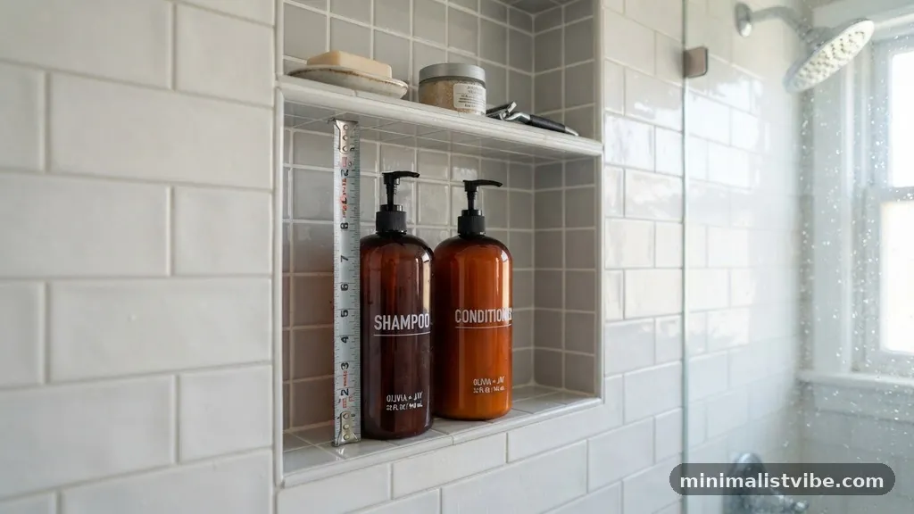 Can a Shower Niche Fit Tall 32-Ounce Shampoo Pump Bottles?