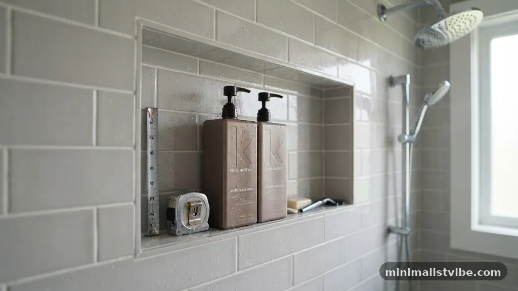 Determine Your Niche Depth Requirements - Can a Shower Niche Fit Tall 32-Ounce Shampoo Pump Bottles?