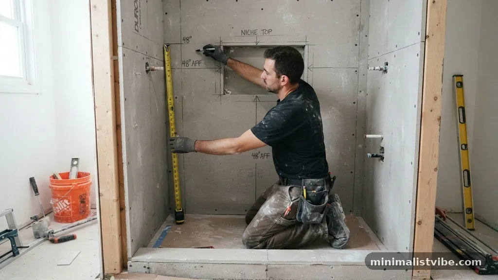 Measuring and Marking Your Layout - What Is the Best Height to Install a Shower Niche from the Floor?